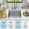 23&rdquo; Workstation Undermount&nbsp;Single Bowl&nbsp;16 Gauge Stainless Steel&nbsp;Kitchen Sink&nbsp;with&nbsp;WorkFlow&trade; Ledge and Accessories